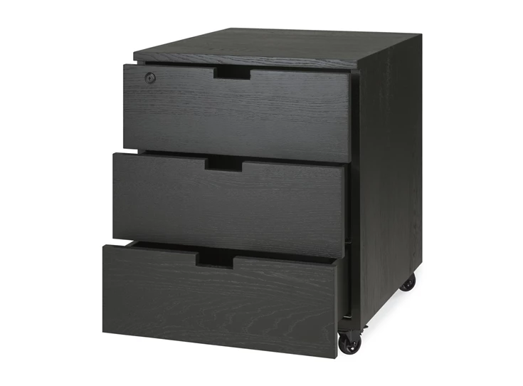 Open Ladekast Oak Billy Black Drawer Unit 50625 Ethnicraft