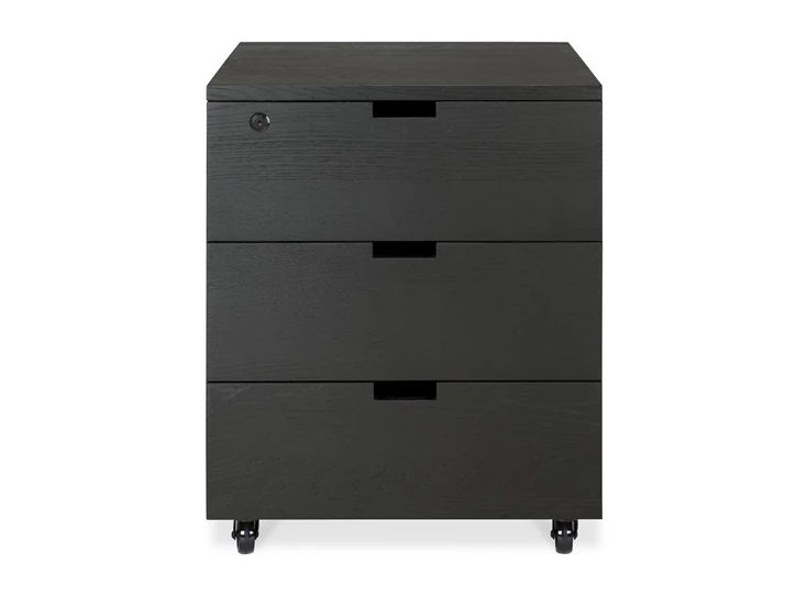 Front Ladekast Oak Billy Black Drawer Unit 50625 Ethnicraft