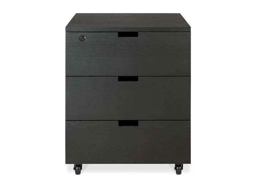 Front Ladekast Oak Billy Black Drawer Unit 50625 Ethnicraft
