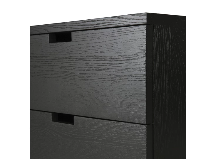 Zijkant Ladekast Oak Billy Black Drawer Unit 50625 Ethnicraft