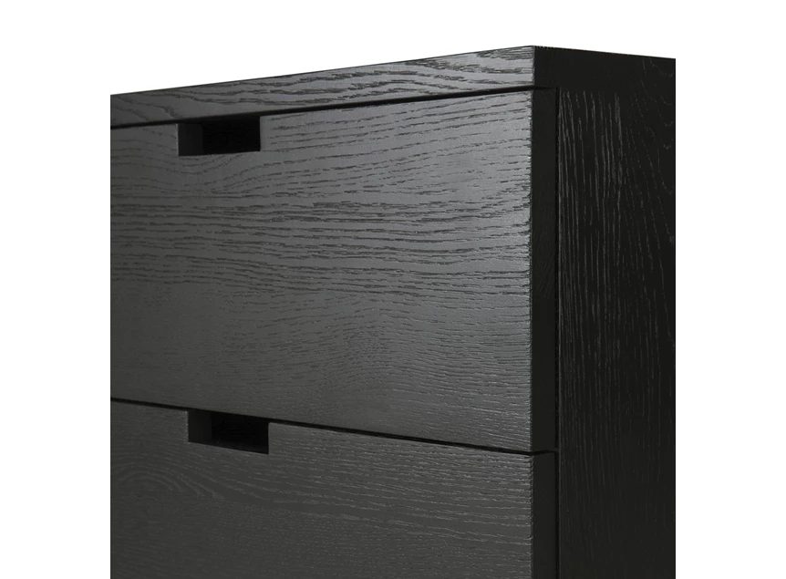 Zijkant Ladekast Oak Billy Black Drawer Unit 50625 Ethnicraft