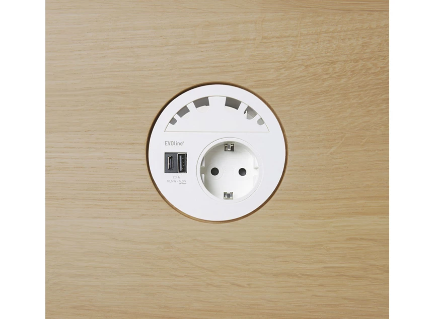 Eik Power Circle White CEE7/5 26290 Ethnicraft