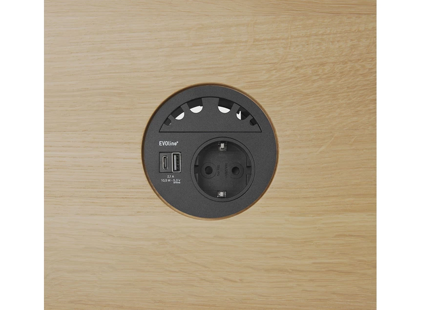 Eik Power Circle Black CEE7/5 26289 Ethnicraft