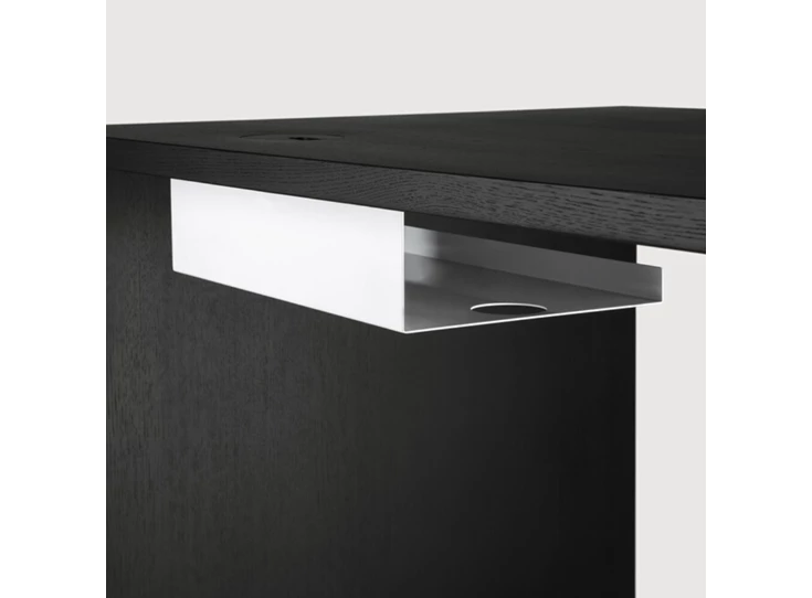 Bureau zwart eik Kabelgoot Metal White Cable Tray 26317 Ethnicraft