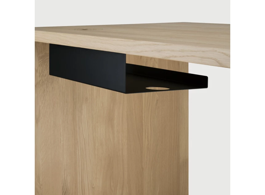 Bureau eik Kabelgoot Metal Black Cable Tray 26316 Ethnicraft bevestiging