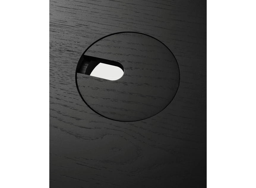 Kabeldoorvoer Verstelbare bureau Oak Bok Adjustable Desk Black Top Black Base 26165 Ethnicraft