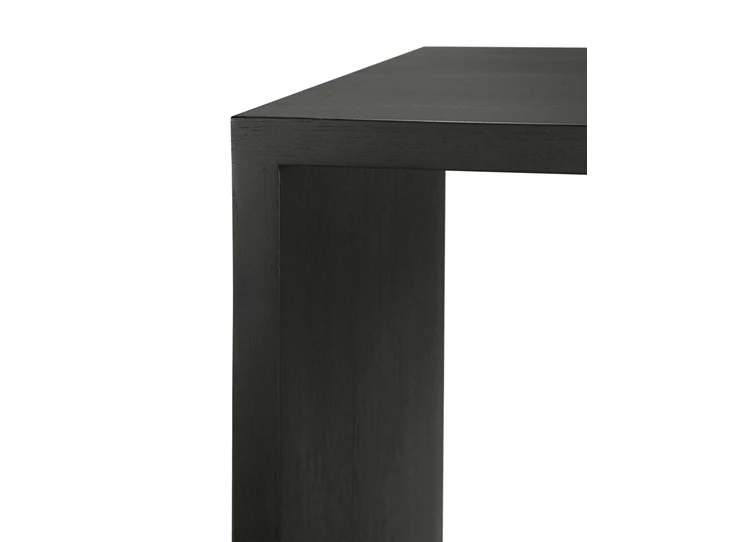 Detail Bureau Oak U Black Desk 50105 Ethnicraft