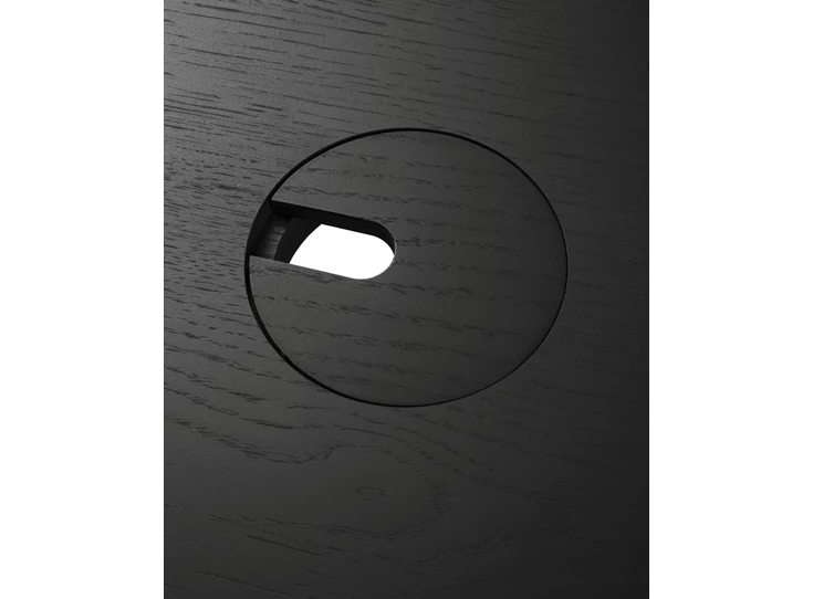 Kabeldoorvoer Bureau Oak U Black Desk 50105 Ethnicraft