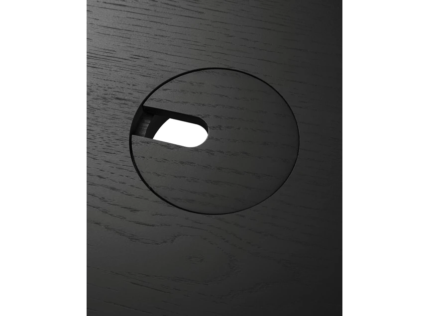 Kabeldoorvoer Bureau Oak U Black Desk 50105 Ethnicraft