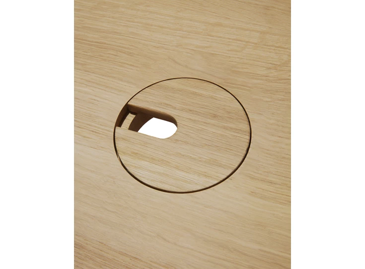 Kabeldoorvoer Bureau Oak U Desk 50100 Ethnicraft