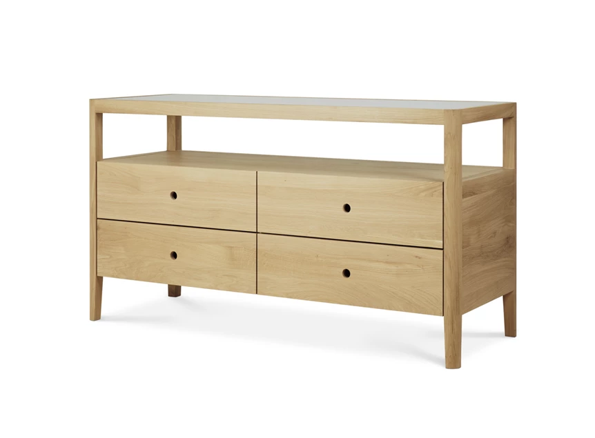 Zijkant Ladekast Oak Spindle Dresser 51250 Ethnicraft