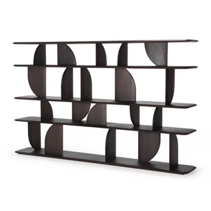 Zijkant Rek Teak Geometric Dark Brown Rack 10496 Ethnicraft