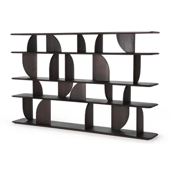 Zijkant Rek Teak Geometric Dark Brown Rack 10496 Ethnicraft