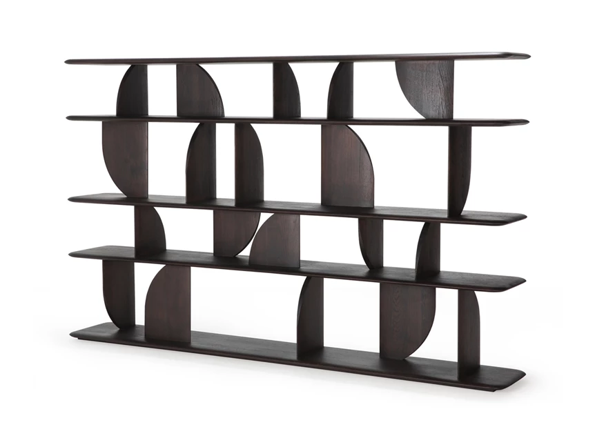 Zijkant Rek Teak Geometric Dark Brown Rack 10496 Ethnicraft