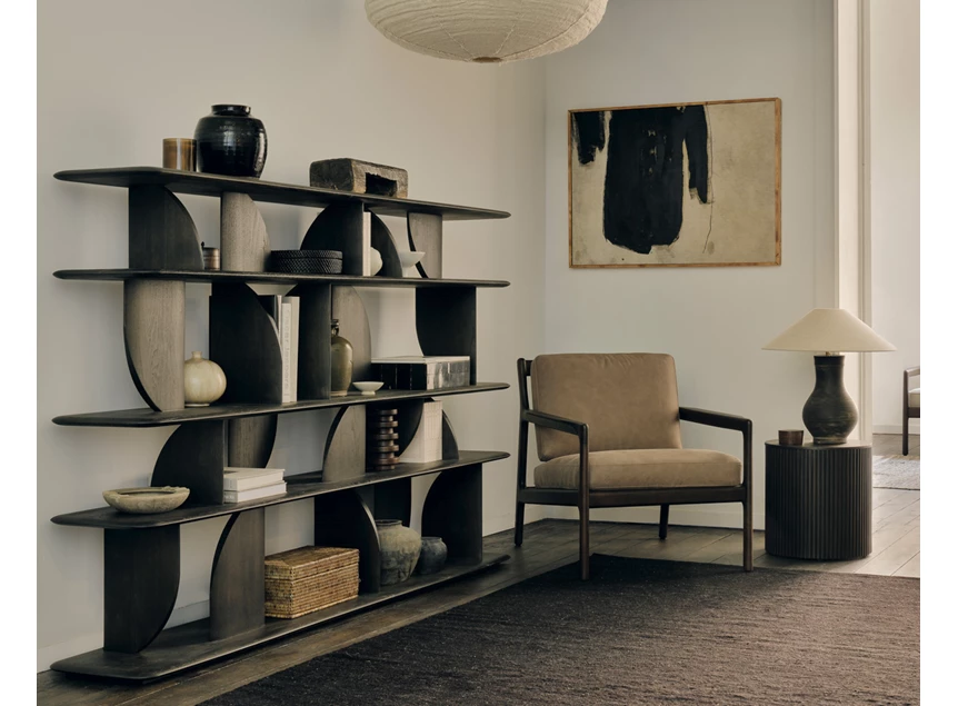 Sfeerfoto Rek Teak Geometric Dark Brown Rack 10496 Ethnicraft