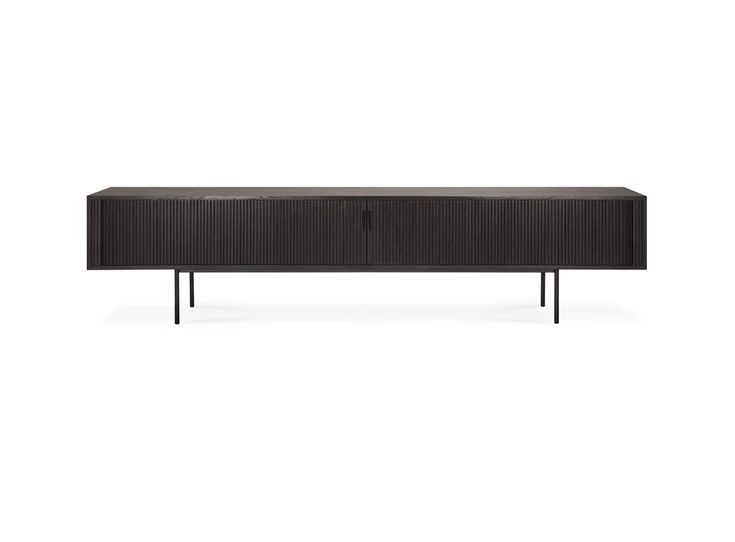 Tv kast Teak Roller Max Black TV Cupboard 10055 Ethnicraft