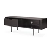 Open Tv kast Teak Roller Max Black TV Cupboard 10054 Ethnicraft