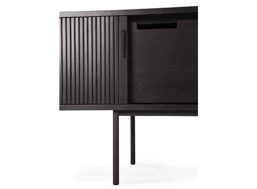 Detail Tv kast Teak Roller Max Black TV Cupboard 10054 Ethnicraft