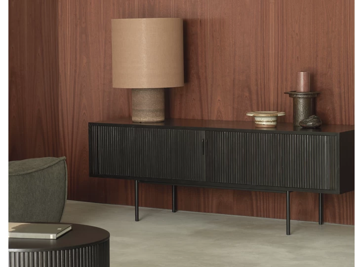 Sfeerfoto Tv kast Teak Roller Max Black TV Cupboard 10054 Ethnicraft