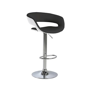 Barstoel Grace zwart/wit met gaslift Voorkant Actona