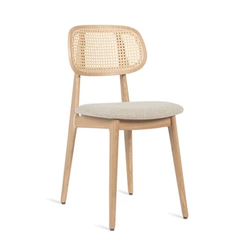 Stoel Titus Dining Chair Natural Oak Upholstered Lime Wit Bouclé Vincent Sheppard