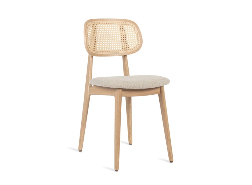 Stoel Titus Dining Chair Natural Oak Upholstered Lime Wit Bouclé Vincent Sheppard