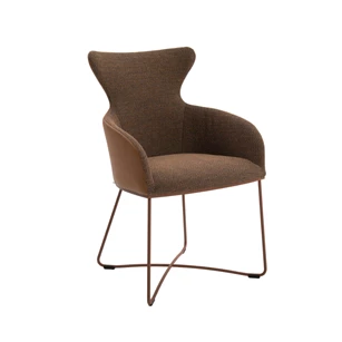 Armstoel Iuno Slede I21 combi leder stof Bert Plantagie