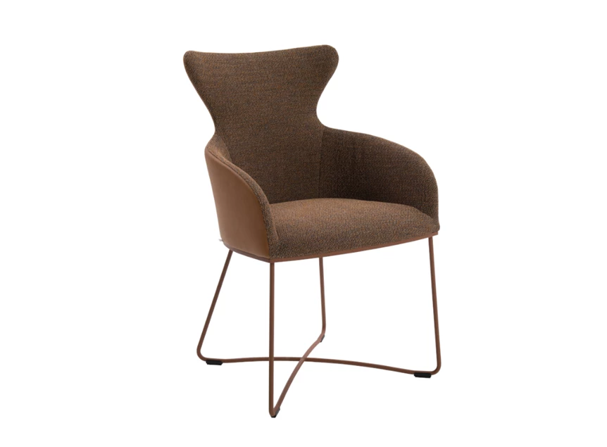 Armstoel Iuno Slede I21 combi leder stof Bert Plantagie