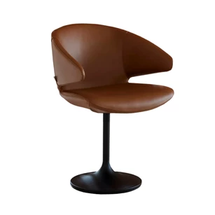 Armstoel Morisot Central Base leder cognac Joli