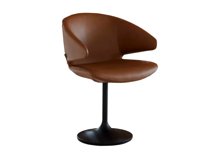 Armstoel Morisot Central Base leder cognac Joli