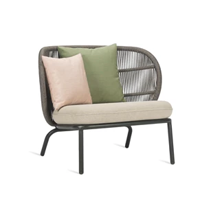 Bijzetzetel Kodo Lounge Chair combi 1 Fossil Grey Almond Vincent Sheppard
