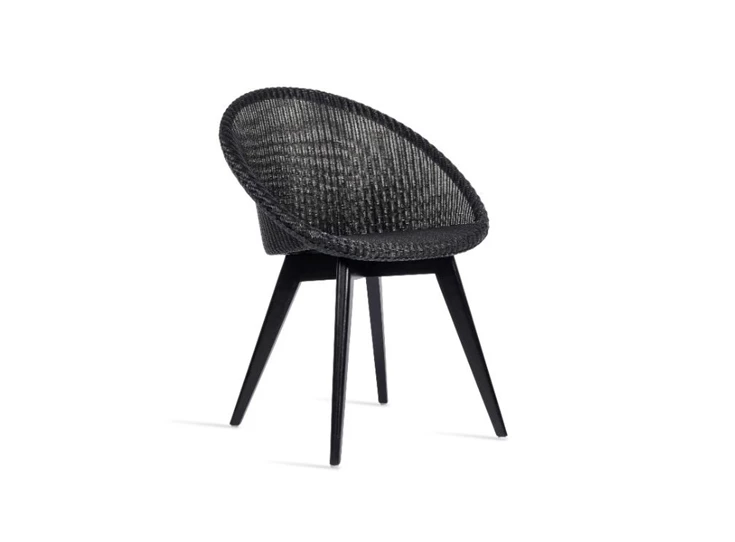Stoel 'JOE' Black Wood Base Vincent Sheppard Zwart