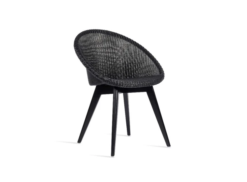 Stoel 'JOE'  Black Wood Base Vincent Sheppard Zwart