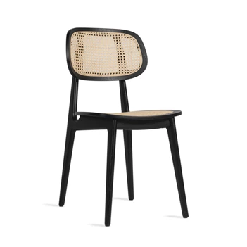 Stoel Titus Dining Chair Black Oak Cane Seat Vincent Sheppard