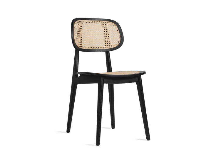 Stoel Titus Dining Chair Black Oak Cane Seat Vincent Sheppard