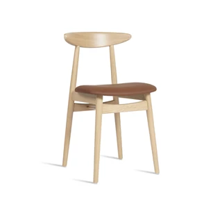 Eetkamerstoel Teo Natural Oak Upholstered Chestnut Vincent Sheppard