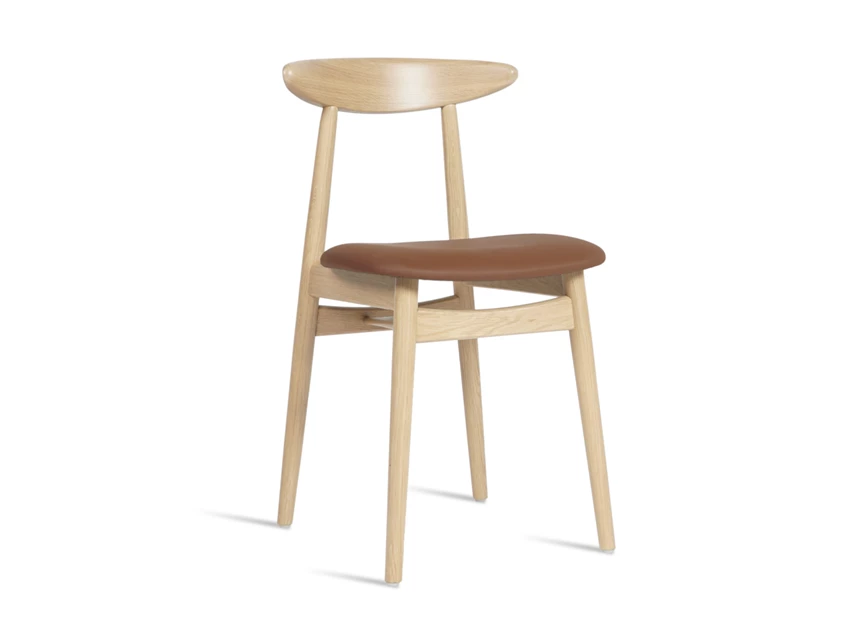 Eetkamerstoel Teo Natural Oak Upholstered Chestnut Vincent Sheppard