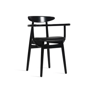 Armstoel Teo Nearly Black Upholstered Black Vincent Sheppard Zwart