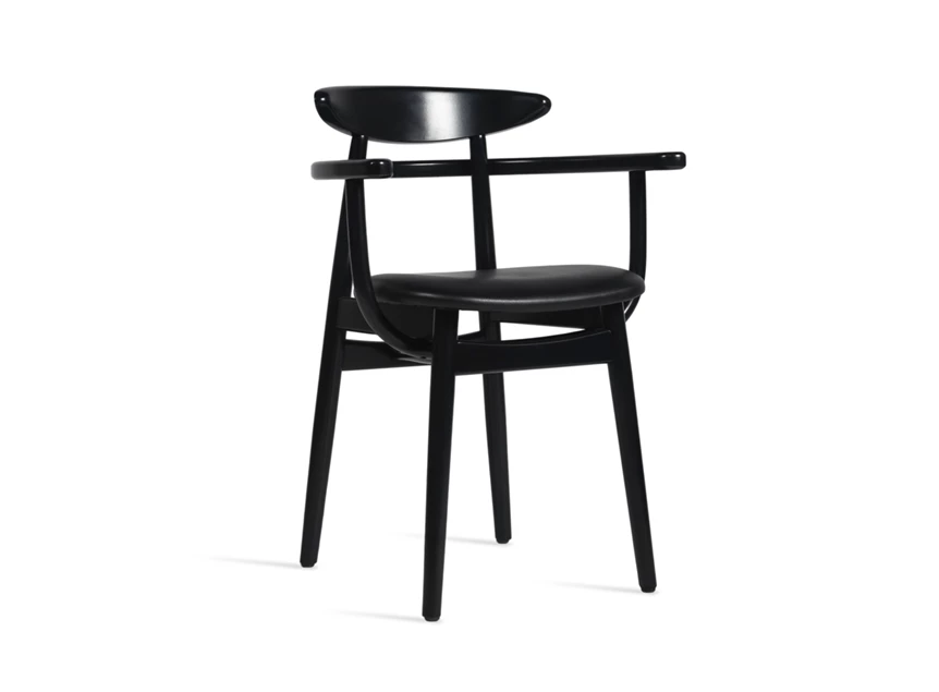 Armstoel Teo Nearly Black Upholstered Black Vincent Sheppard Zwart