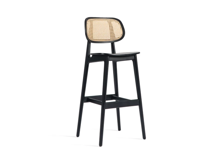 Hoge barstoel Titus Bar Stool Black Oak Vincent Sheppard