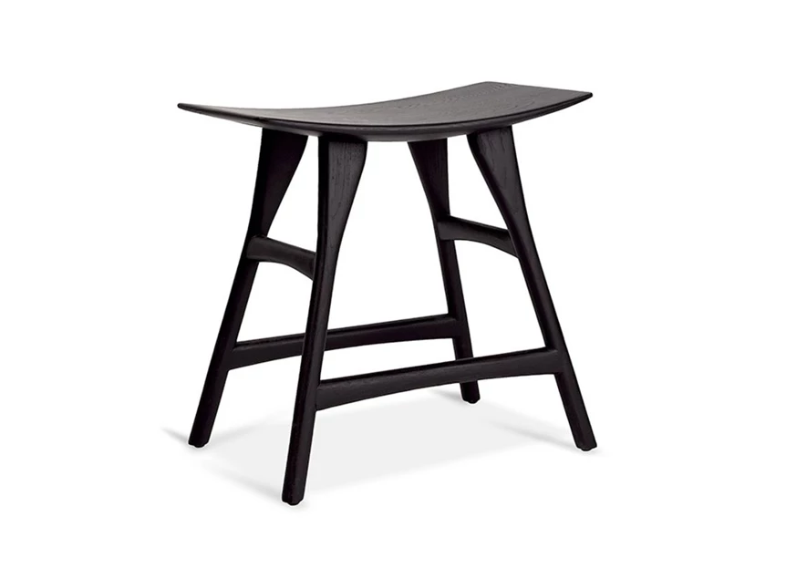 Oak Osso Black Stool Ethnicraft