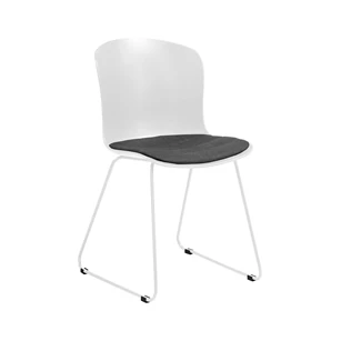 Stoel Story wit met grijs kussen