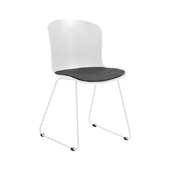 Stoel Story wit met grijs kussen