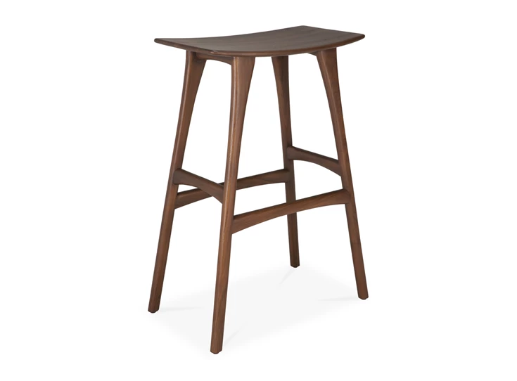 Hoge barstoel Teak Osso Brown Bar Stool 10179 Ethnicraft
