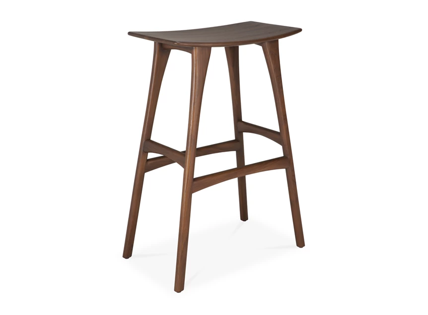 Hoge barstoel Teak Osso Brown Bar Stool 10179 Ethnicraft