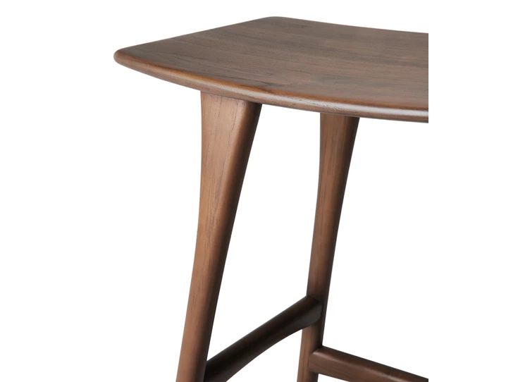 Detail Hoge barstoel Teak Osso Brown Bar Stool 10179 Ethnicraft