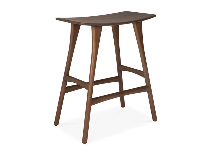 Lage barstoel Teak Osso Brown Counter Stool 10178 Ethnicraft