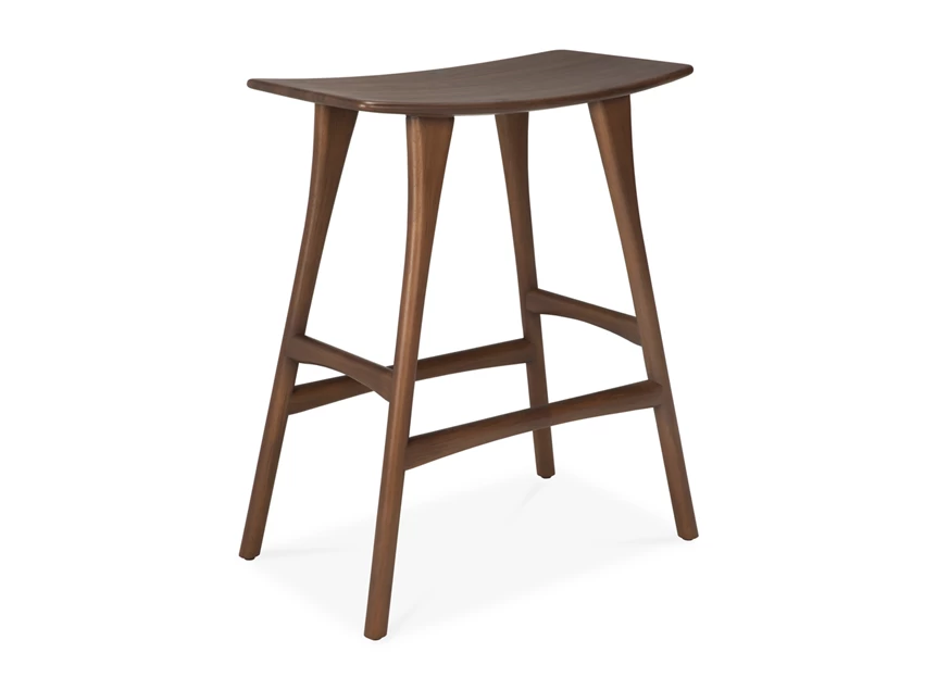 Lage barstoel Teak Osso Brown Counter Stool 10178 Ethnicraft