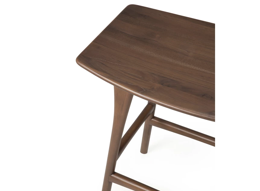 Detail Lage barstoel Teak Osso Brown Counter Stool 10178 Ethnicraft