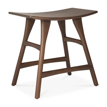 Kruk Teak Osso Brown Stool 10177 Ethnicraft